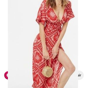Forever 21 Red bandana print dress